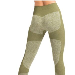 Green contour leggings